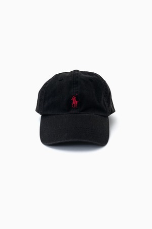 POLO RALPH LAUREN BLACK 6-PANEL CAP ポニー刺繍