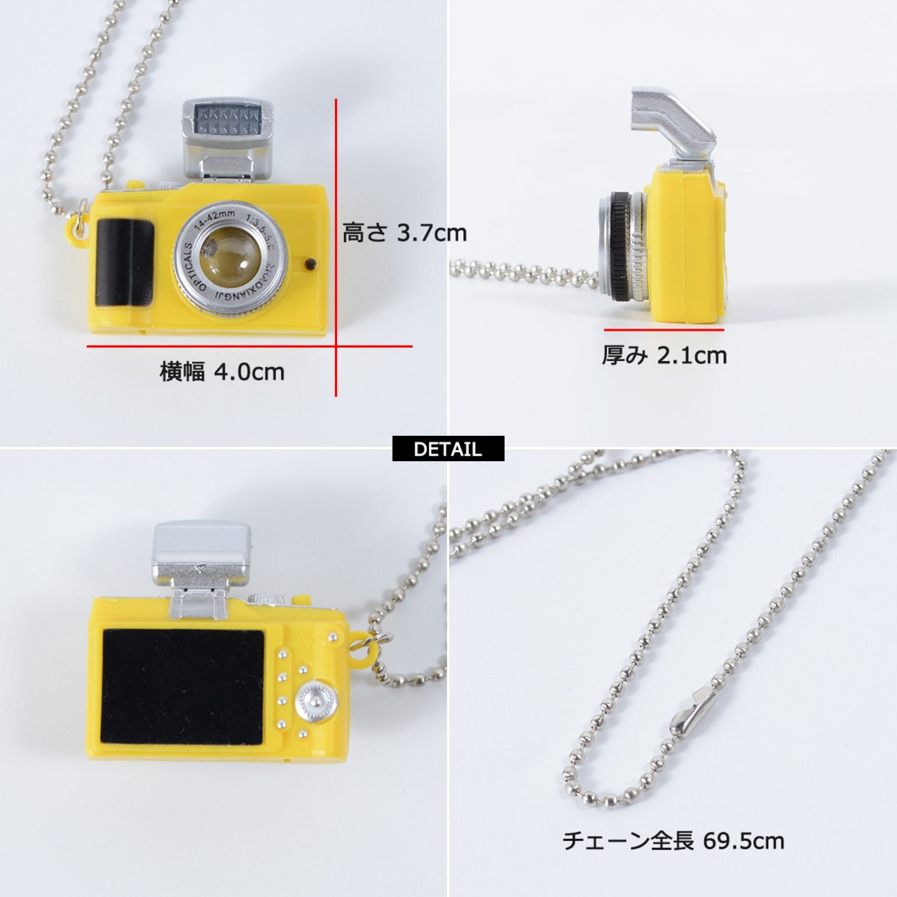 ＼SALE／◆カラーカメラ チェーンネックレス◆ kr-21011