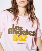 COOLA LA プリントコンパクトTシャツ (L/PINK)　CQ-48097