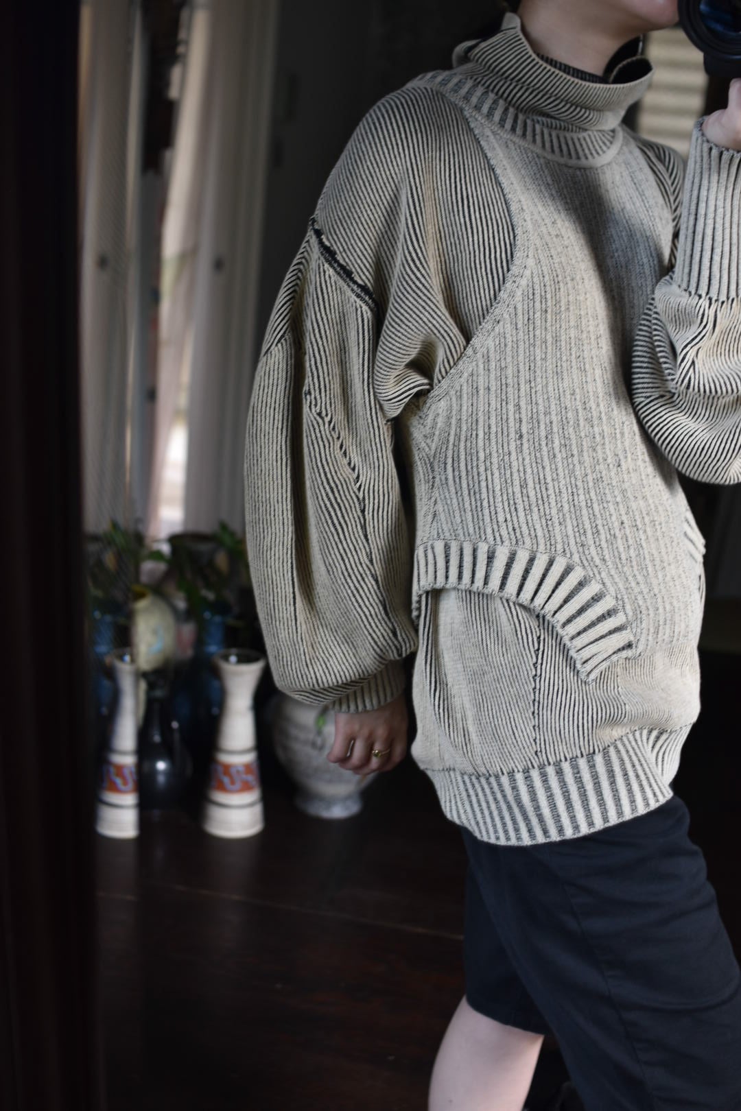 AKIKOAOKI Dual face knit &sleeve 21AW 新作