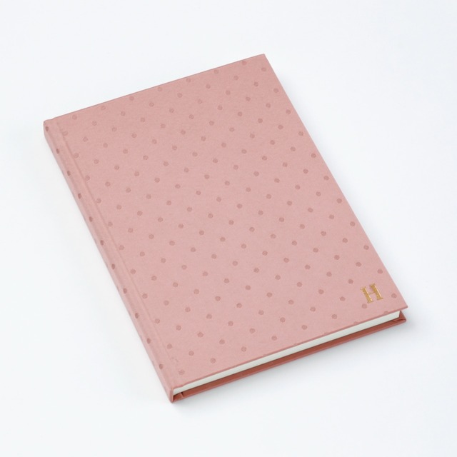 【HONcept】テキスタイルノート Charm Dot（水玉） - Rose 04（ローズ）ノート