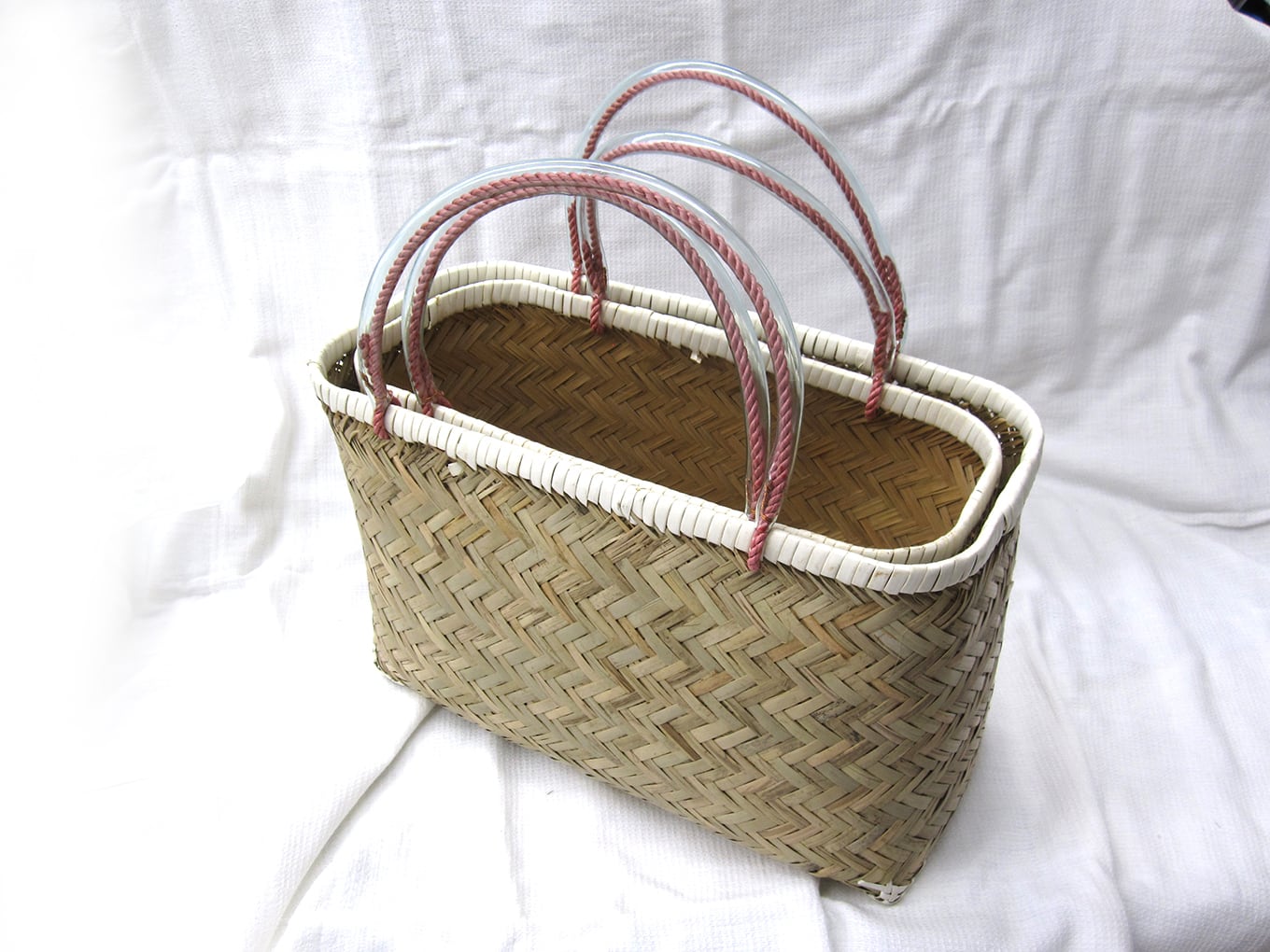 120759-00　竹製買物カゴ角補強付 2コ組B