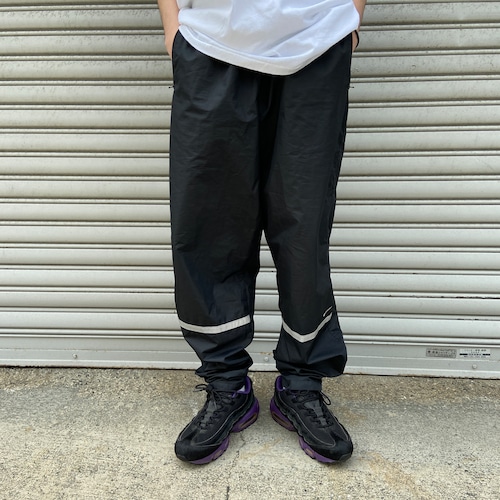 00s NIKE ナイロントラックパンツ　リフレクターライン　L 黒