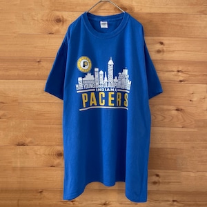 【GILDAN】NBA INDIANA  PACERS インディアナペイサーズ バスケ プリント Tシャツ XL オーバーサイズ us古着