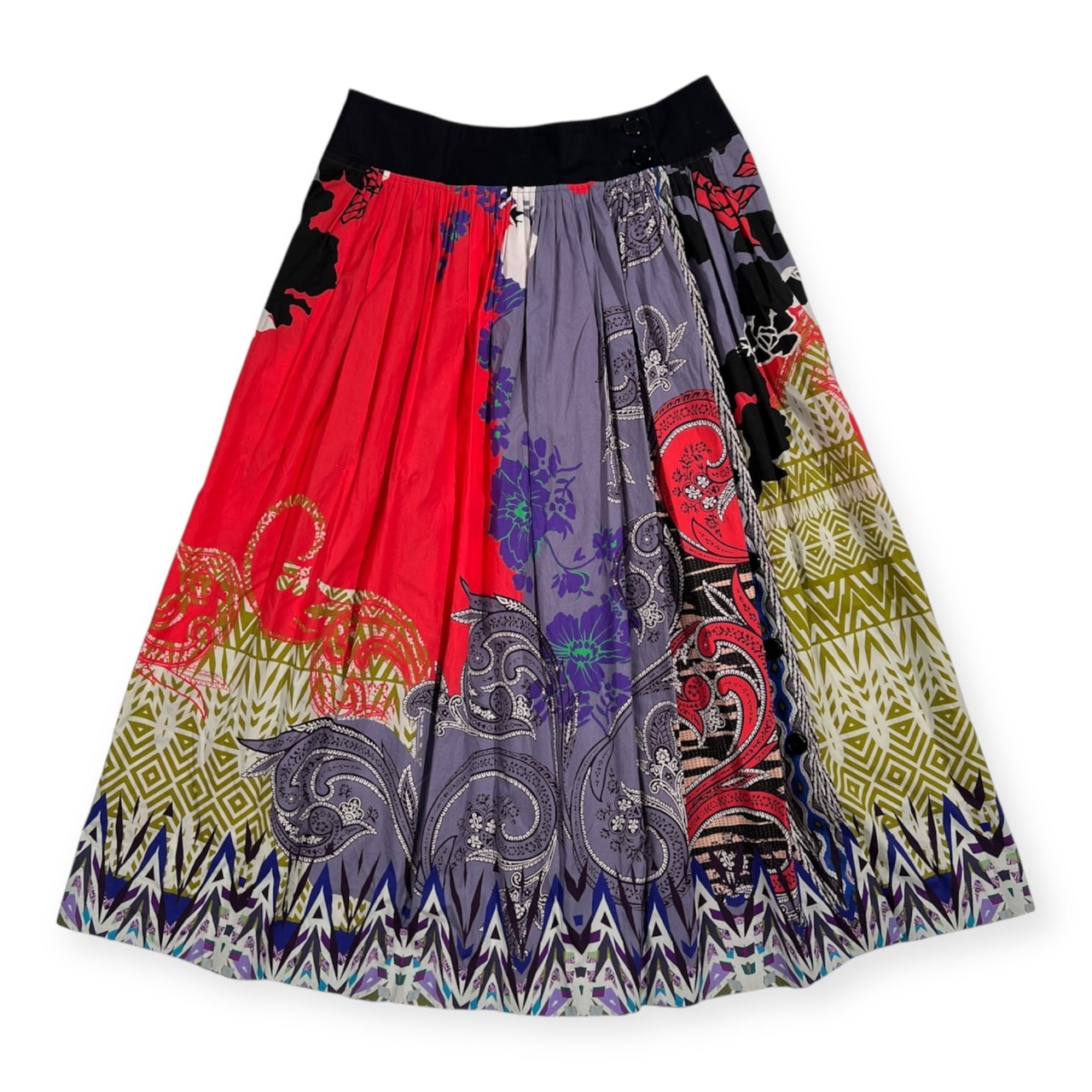 ETRO エトロ 総柄 フレア ロング スカート サイズ 42 /イタリー製/エトロジャパン