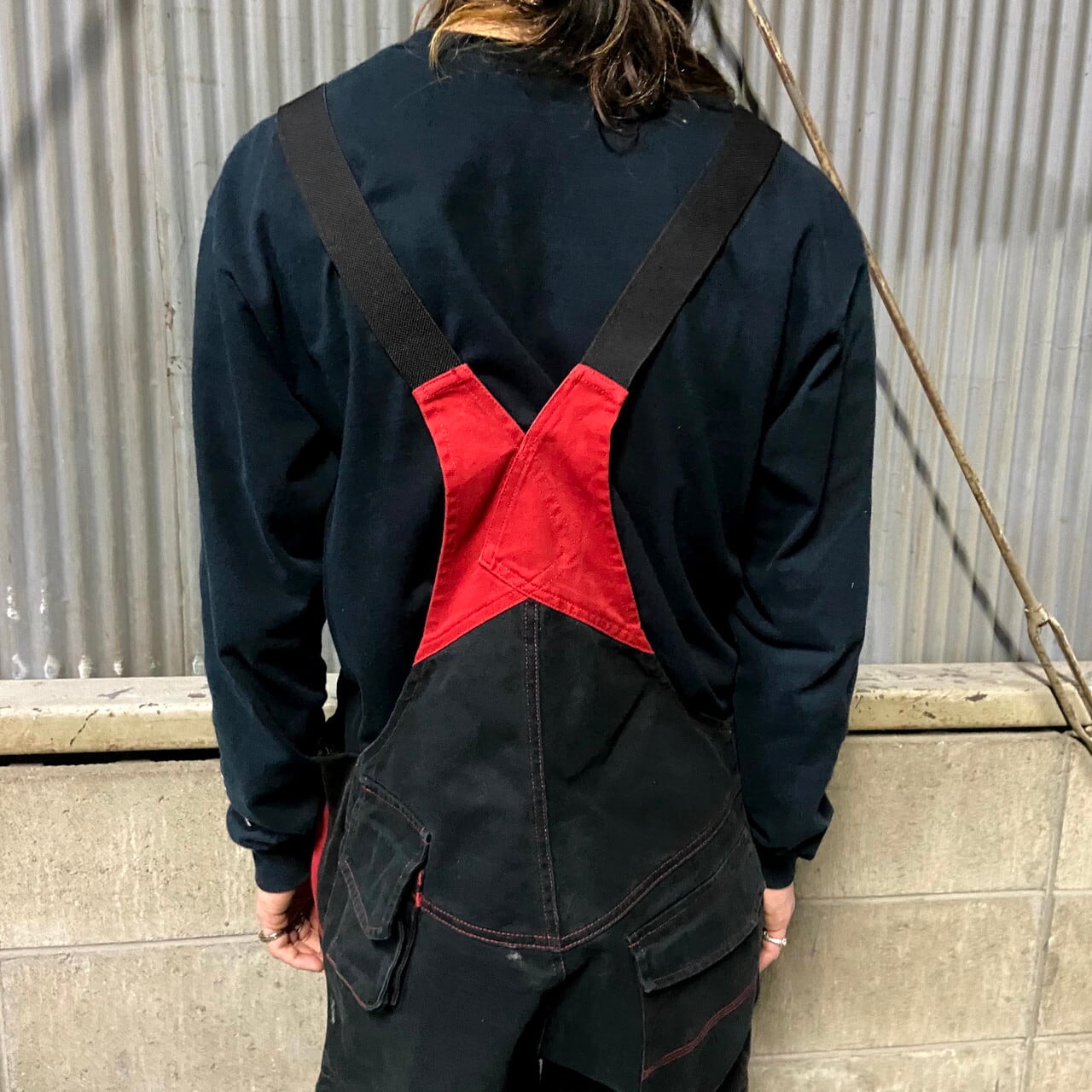 KUBLER ユーロワーク オーバーオール 企業刺繍 グレー ダブルニー 25