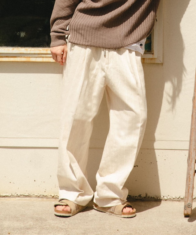 【SUNS】PIN STRIPE TUCK WIDE RELAX PANTS［RSP003］