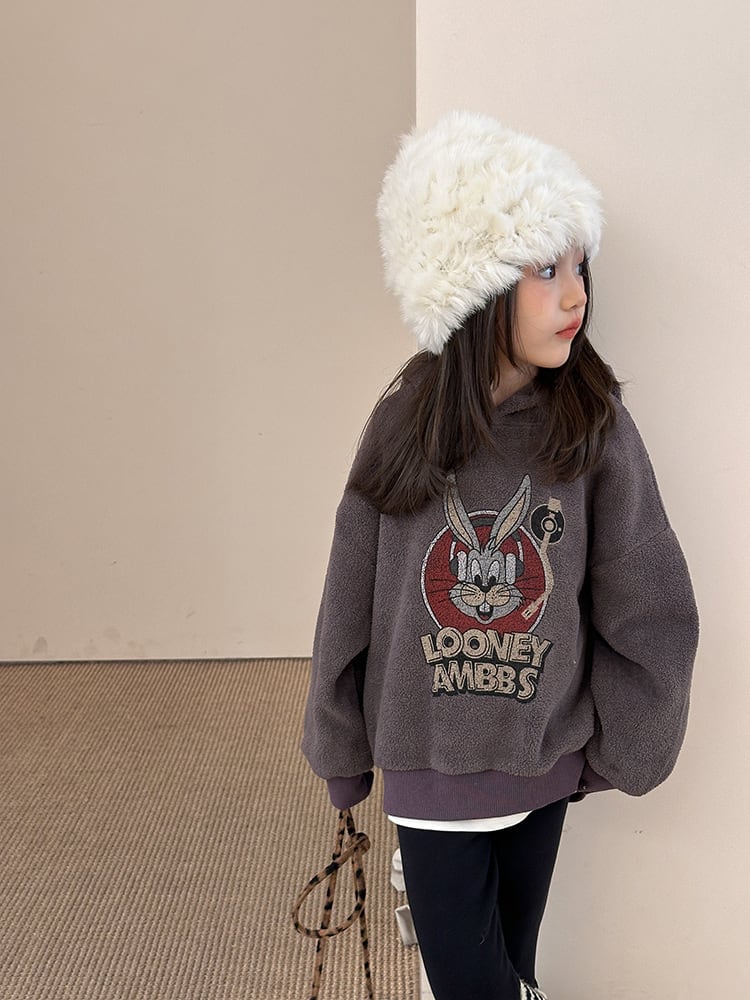 もこもこイラストパーカー