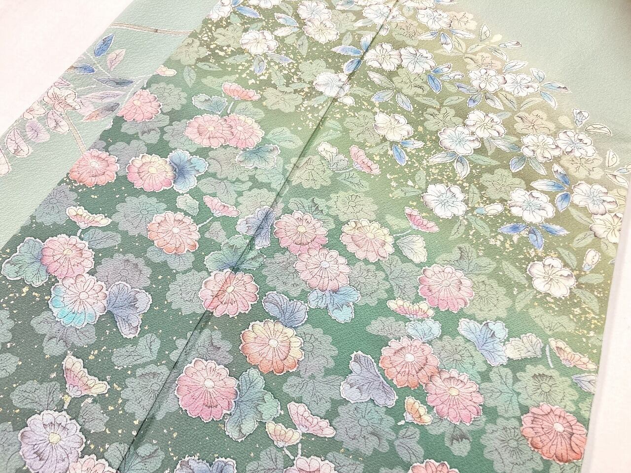 希少品 作家物 藤の花 絞り トールサイズ 落款 訪問着 正絹 袷