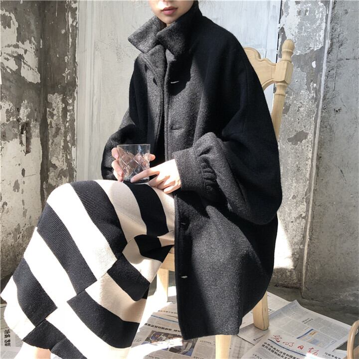 コーデにオススメ 秋冬 ラペル レトロ カレッジ風 レジャー チェスターコート中・長セクション 気質 コート