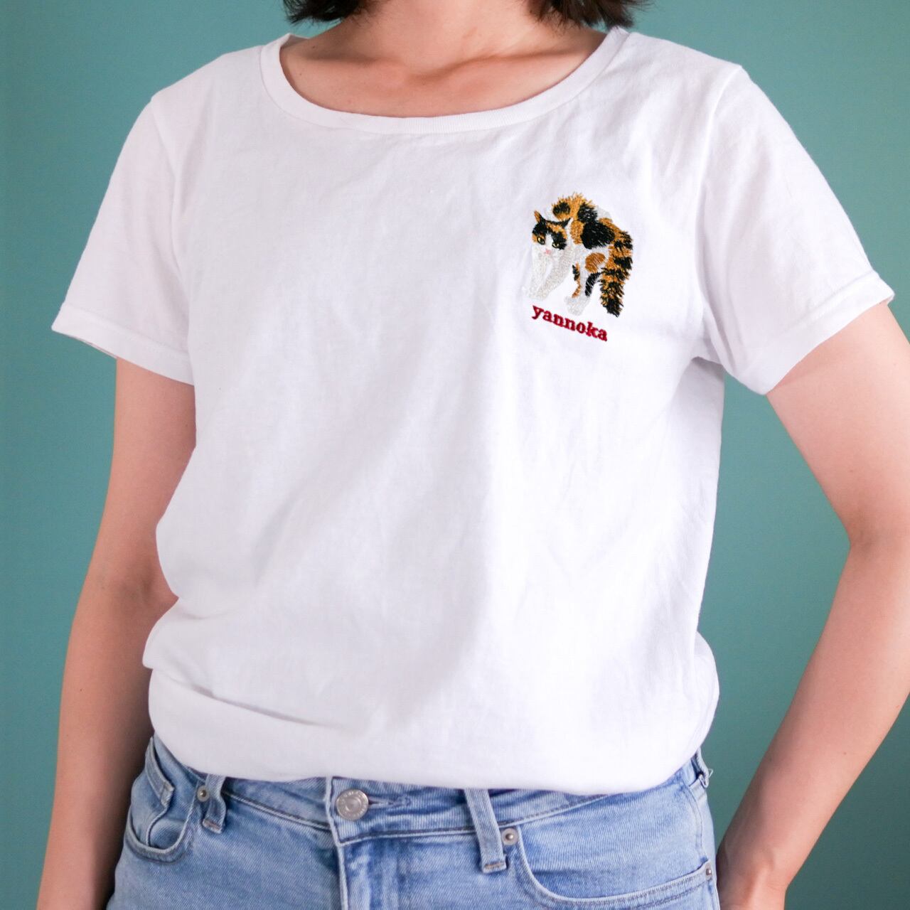 【三毛猫】やんのかステップTシャツ(白・黒)