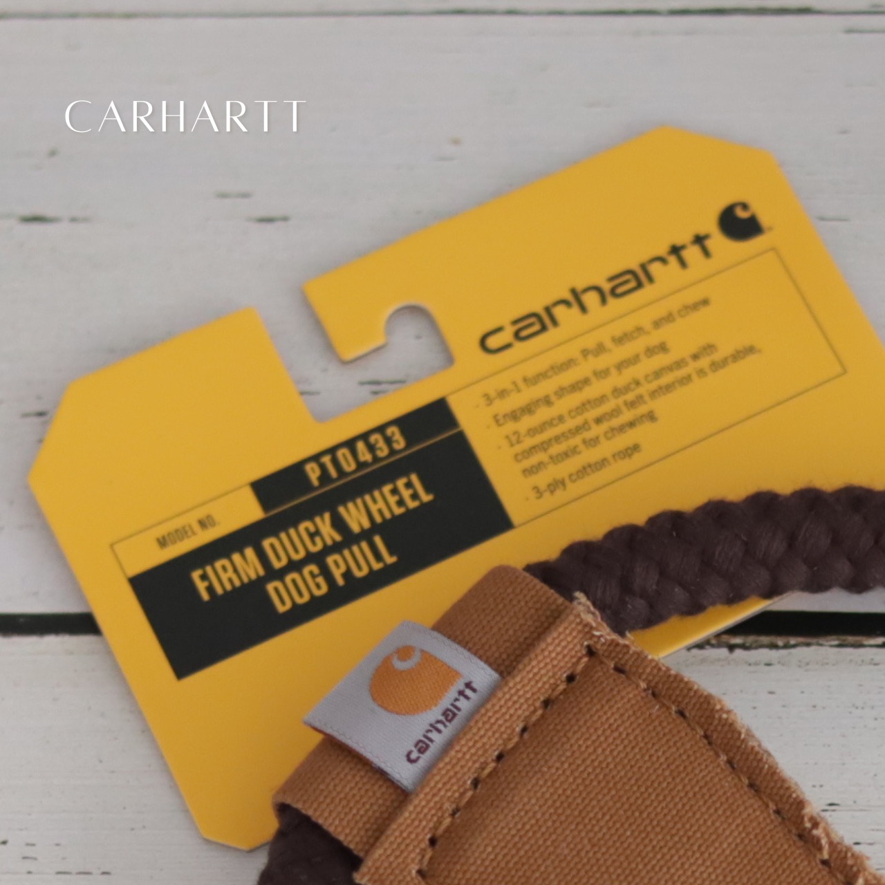 CARHARTT（カーハート）タフでお洒落なドッグトイ 犬 おもちゃ 壊れない 丈夫トレーニング Wheel Dog Pull