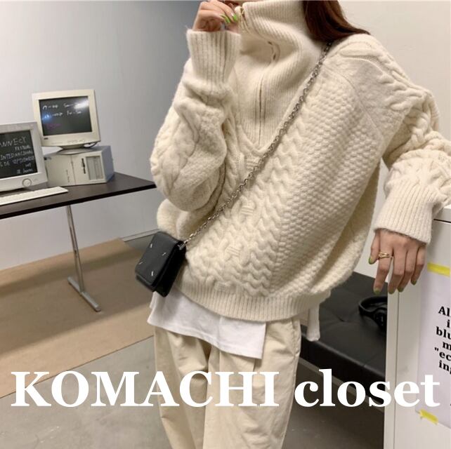 【送料無料】 ケーブルニット ジップアップ ケーブル編み ニット メンズライク 韓国 レディース オルチャン 白 ホワイト グレー ケーブルニット ファスナー ハイネック トップス ジッパー かわいい 可愛い キュート 大人可愛い 大人女子 シンプル きれいめ カジュアル 大人 気品 上品 おしゃれ お洒落 こなれ感 きちんと クール フェミニン 春 秋 冬 10代 20代 30代 40代 50代 女子会 デート ショッピング お泊まり 普段使い デイリー トレンド スタイルアップ