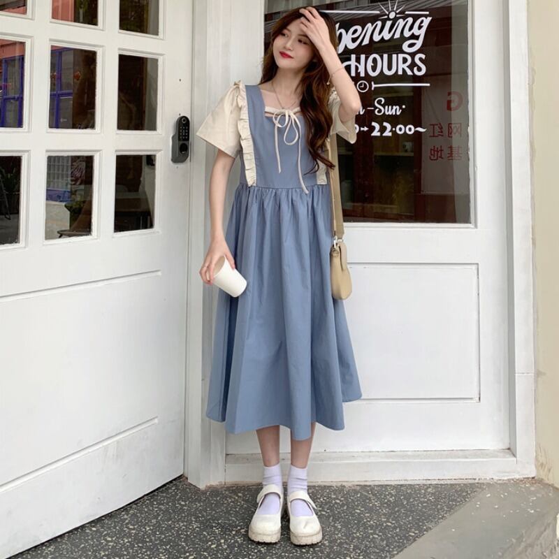 ドレス サマースタイルカラーハイウェストウェストスリムスカート ロング 大人ガーリー スウィート キュート カジュアル 夏物 スクウェア YY-ファッション53643496401