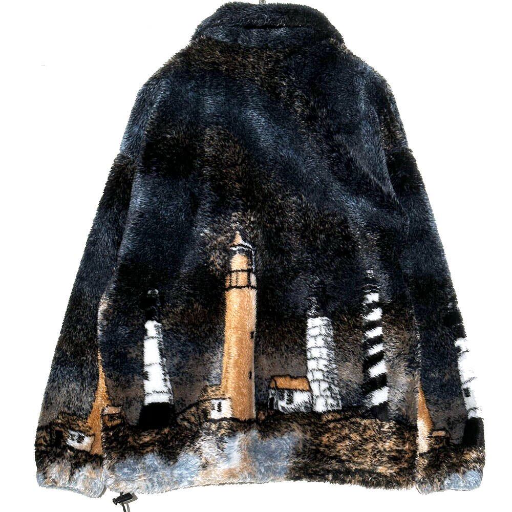 MAZMANIA -Made In USA] Vintage Full Zip Long Pile Fleece Jacket