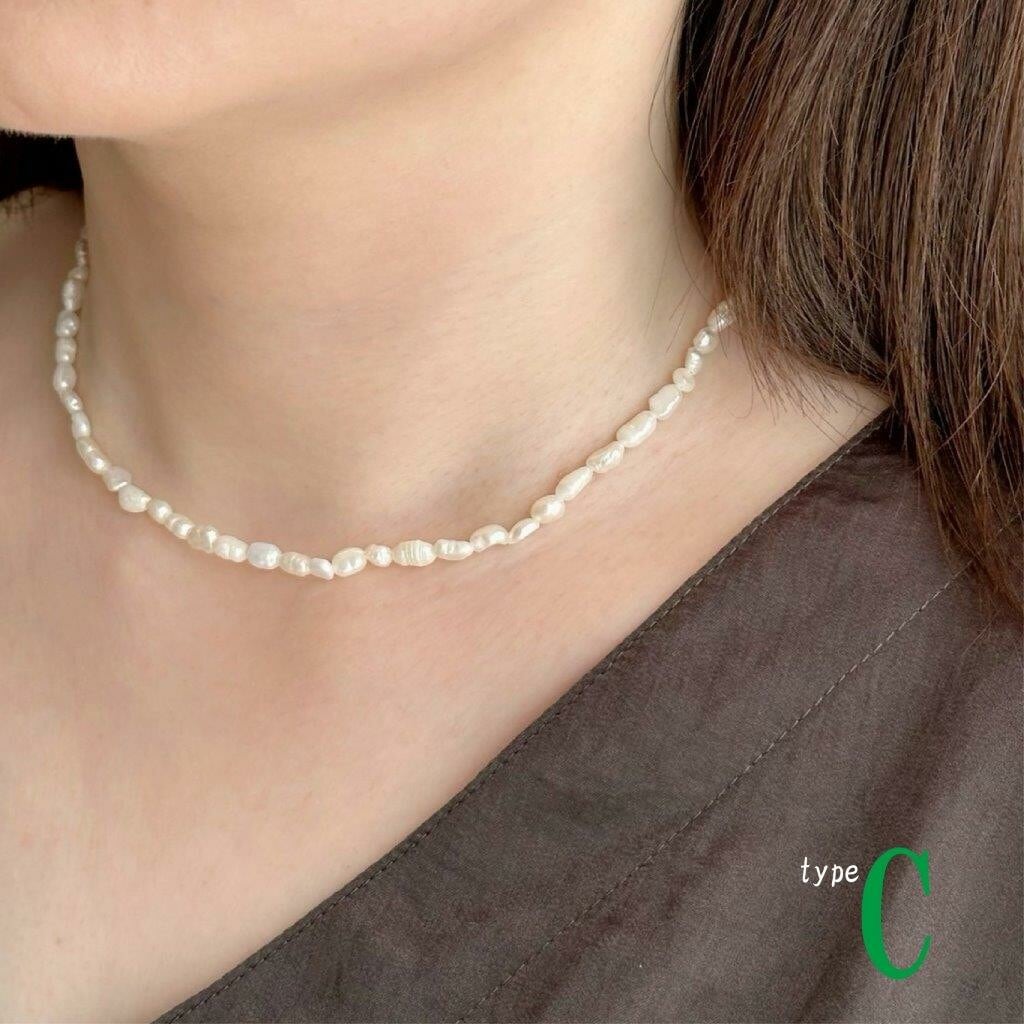 【SELECT】淡水パール ショートネックレス