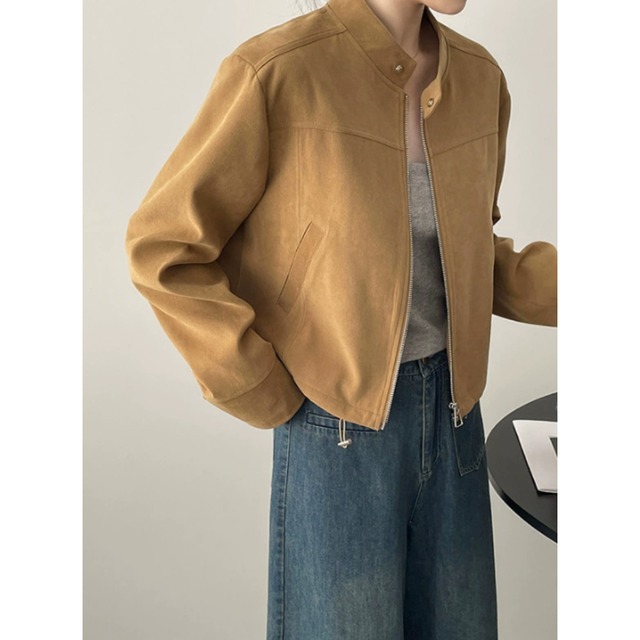 【コート】 ブルゾン レディース きれいめ ブルゾン アウター 春 秋 冬 20代 30代 40代 ジャンパー ジャケット アウター カジュアル おしゃれ かっこいい カジュアル キャラメルブラウン ネイビー 青 M L