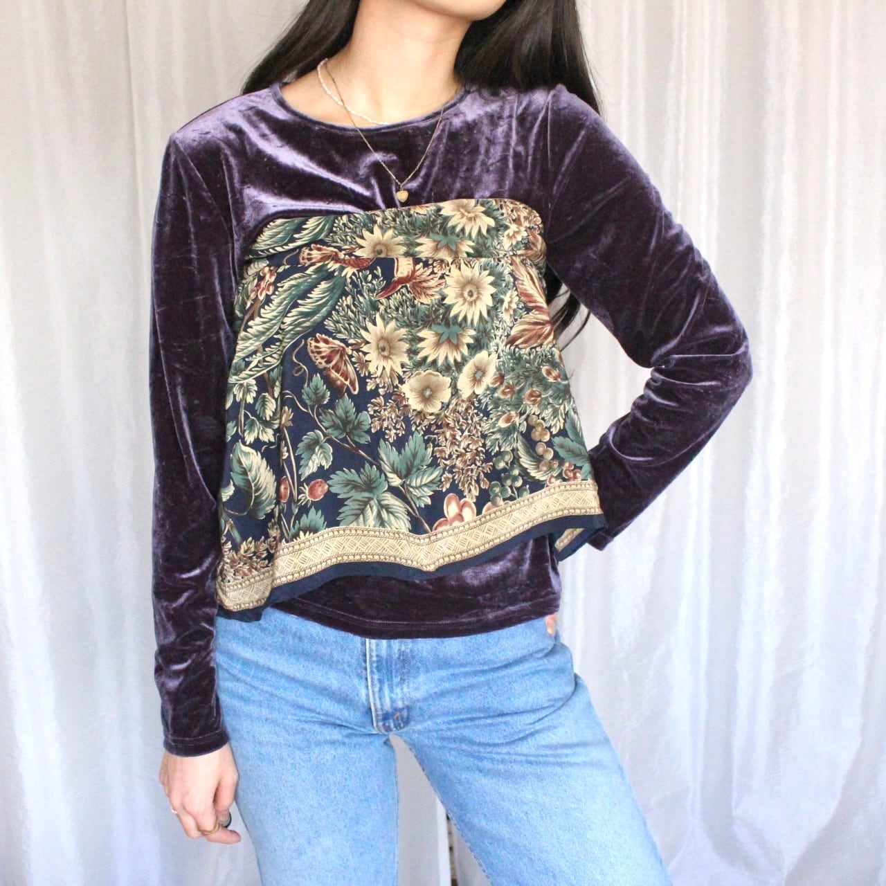 アメリヴィンテージ　ベロアトップス VELOUR HOT STONE L/S TOP