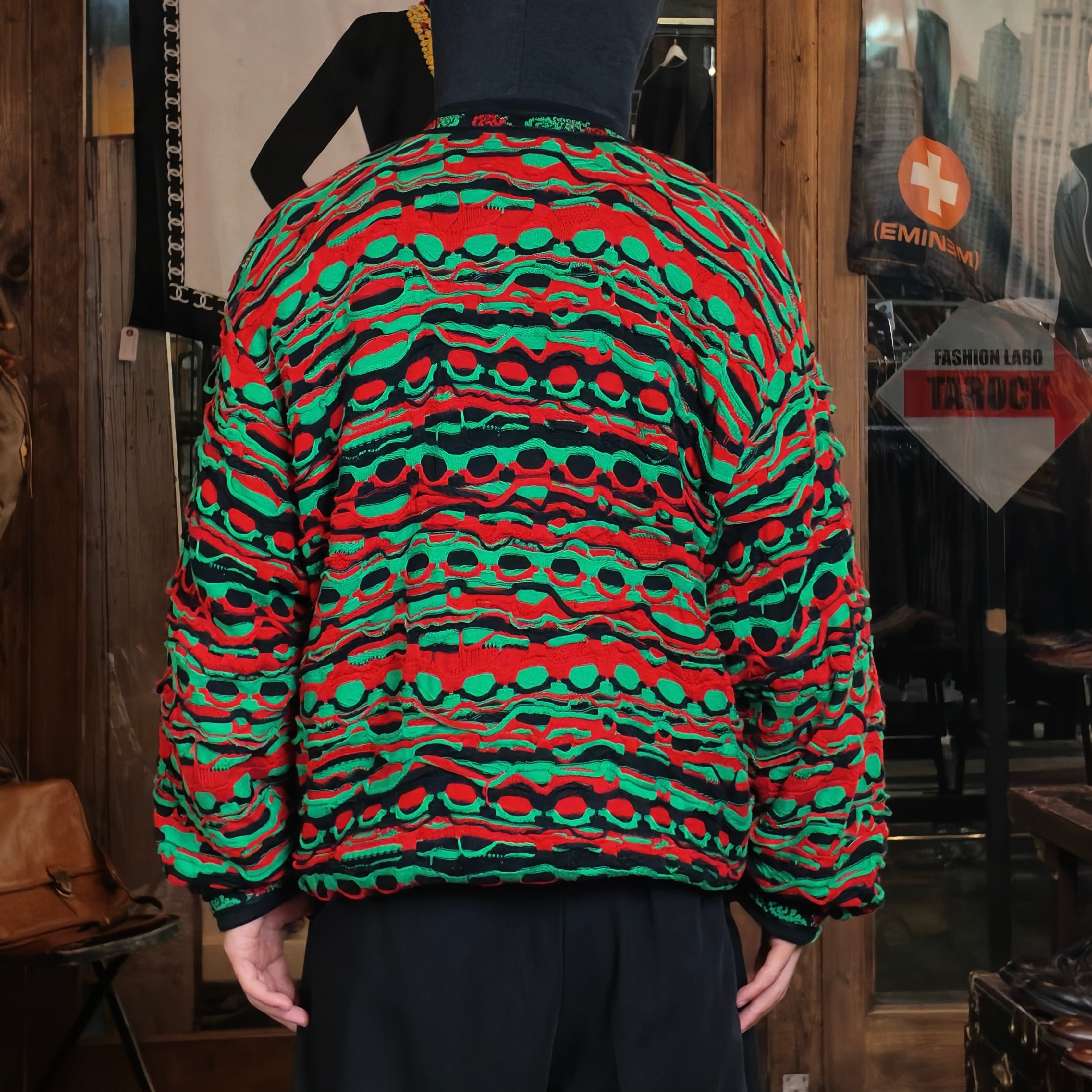 90's COOGI 3D KNIT ZIP JACKET 90年代 クージー 3Dニットジャケット