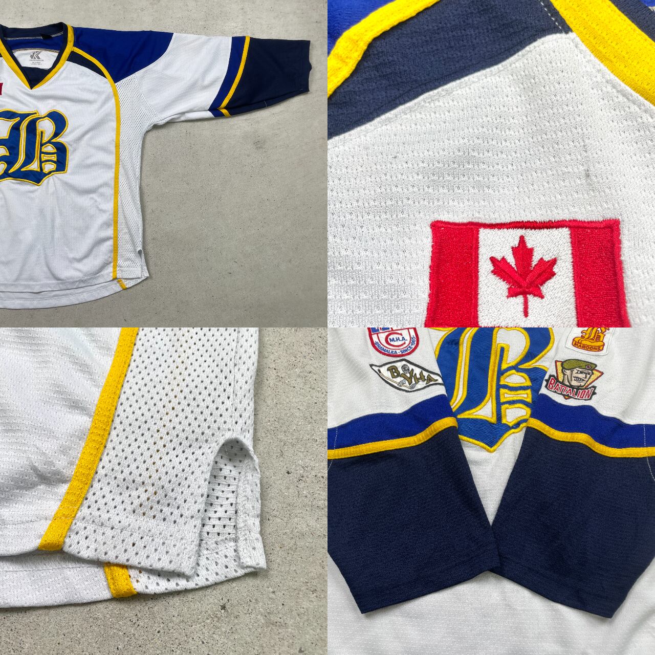 BRAMPTON HOCKEY メッシュ ホッケーシャツ ワッペン メンズL相当 古着