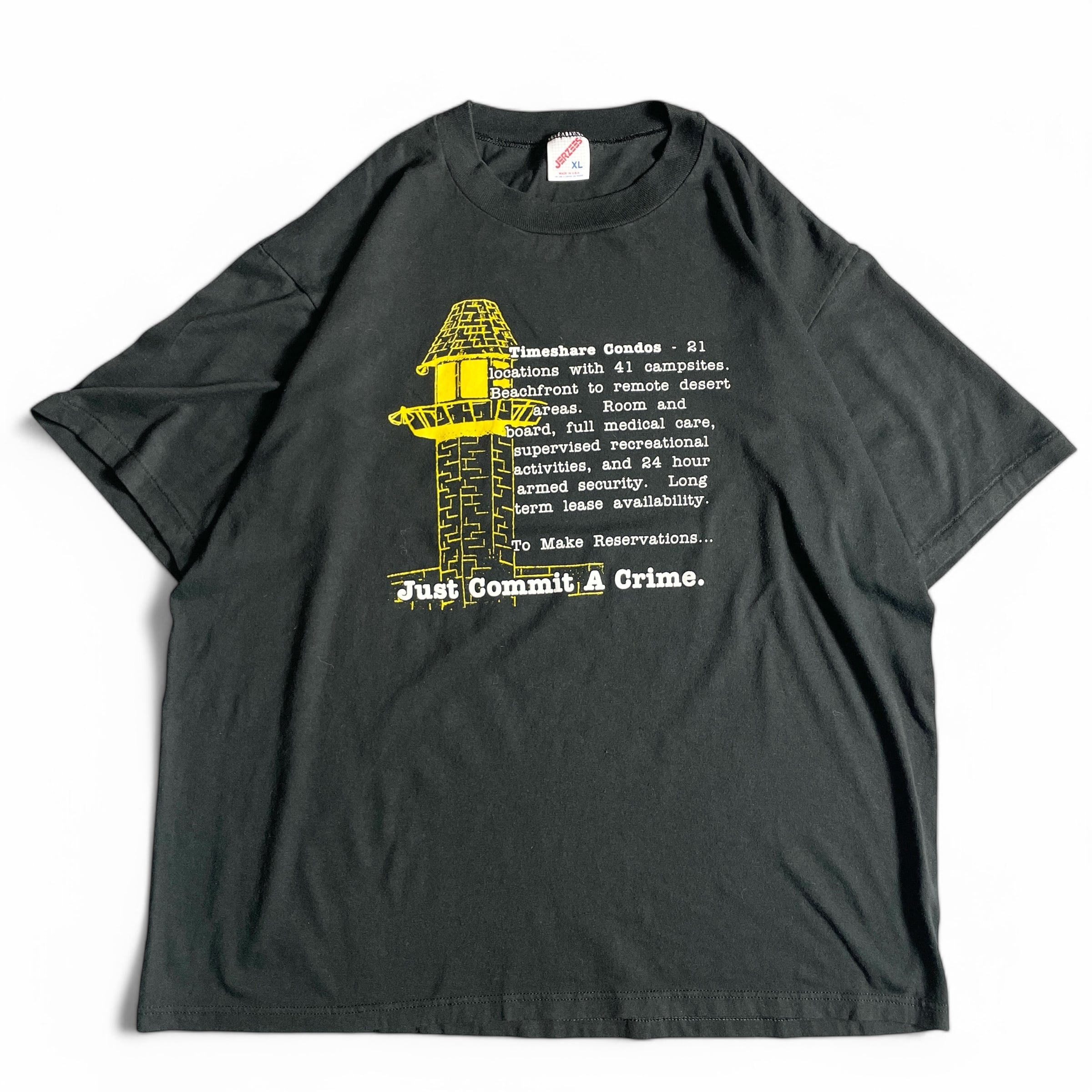 90s USA製 crime メッセージ vintage T-shirts