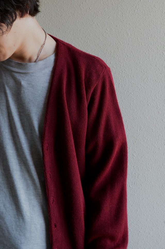 KINGS ROAD by Sears 1970's ORLON ACRYLIC Vintage Knit Cardigan Burgundy キングスロード シアーズ 70s オーロンアクリル カーディガン