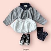 PEPPER 26/SP(Mom) Mew Mew collared T-shirt