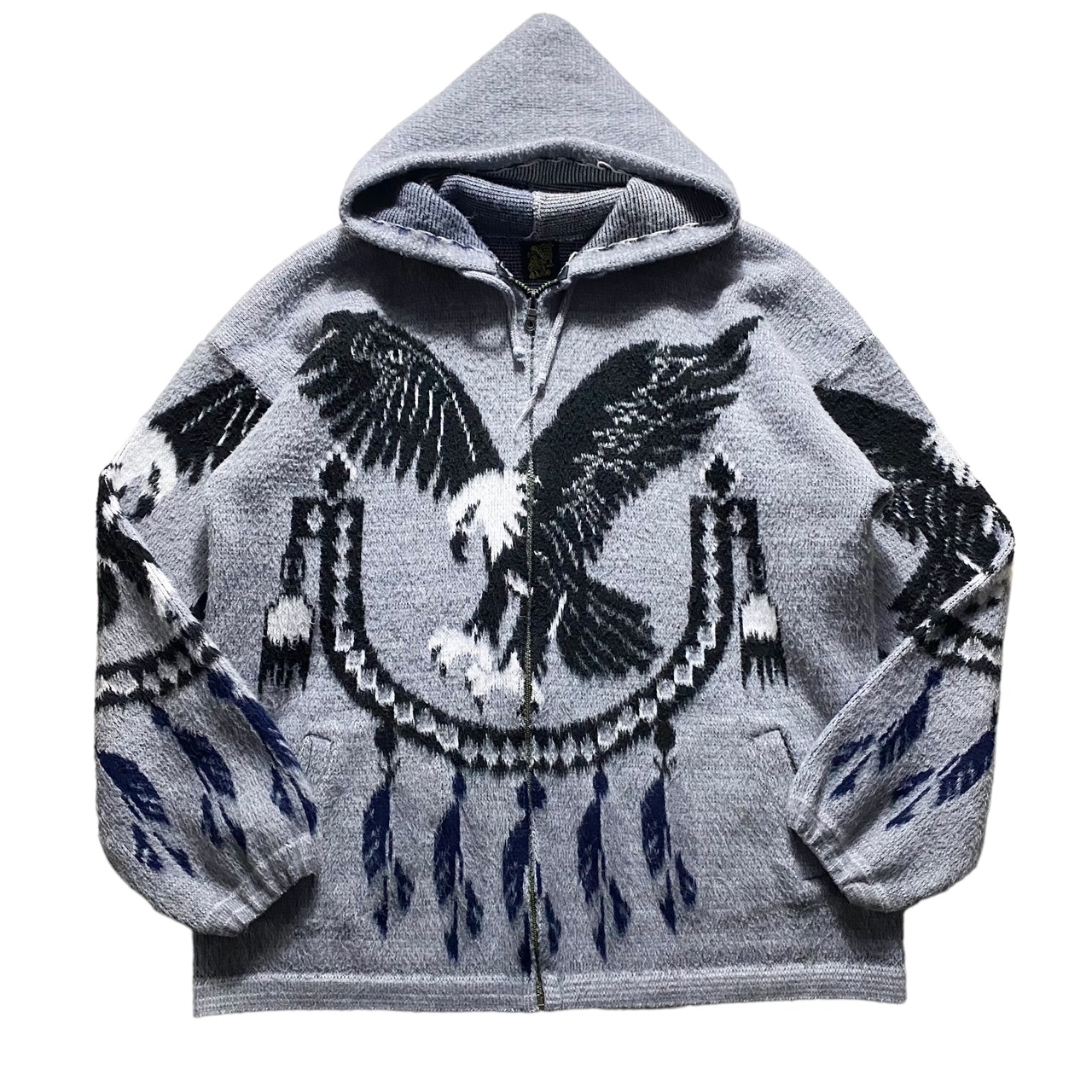 vintage Ecuador knit parka “Eagle & Dream Catcher”