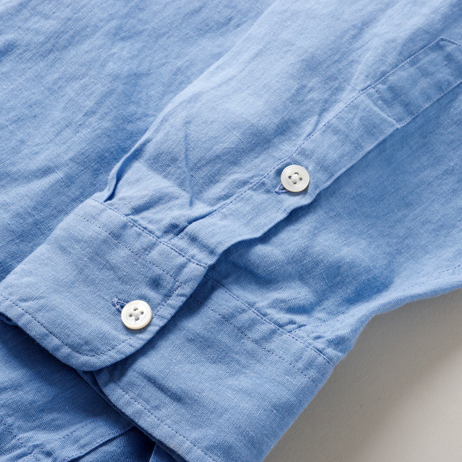 イタリア製 ラルフローレン パープルレーベル 長袖リネンシャツ M 麻 美品 RALPH LAUREN ラルフローレン purple Label パープルレーベル