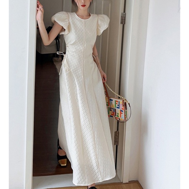 ジャガード  ワンピース   　a64