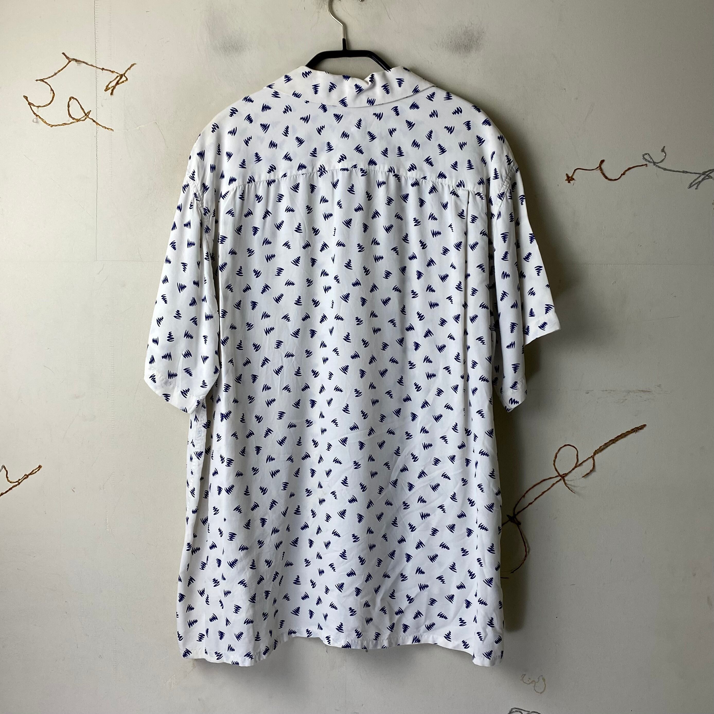 vintage 1950's atomic pattern rayon shirt | NOIR ONLINE
