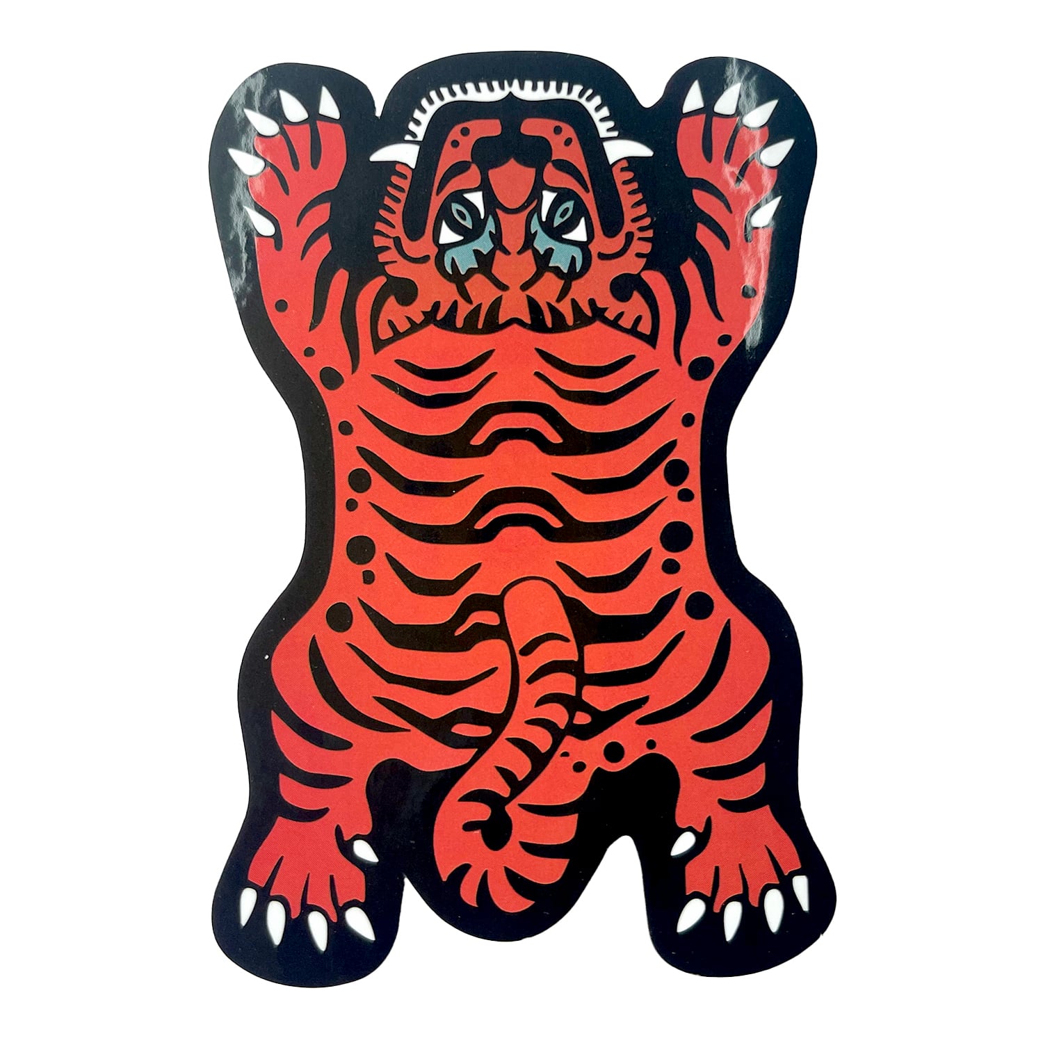 USA GENERAL STORE TIBETAN TIGER STICKER チベタンタイガー チベットタイガー チベッタンタイガー ステッカー :TTS-001OR
