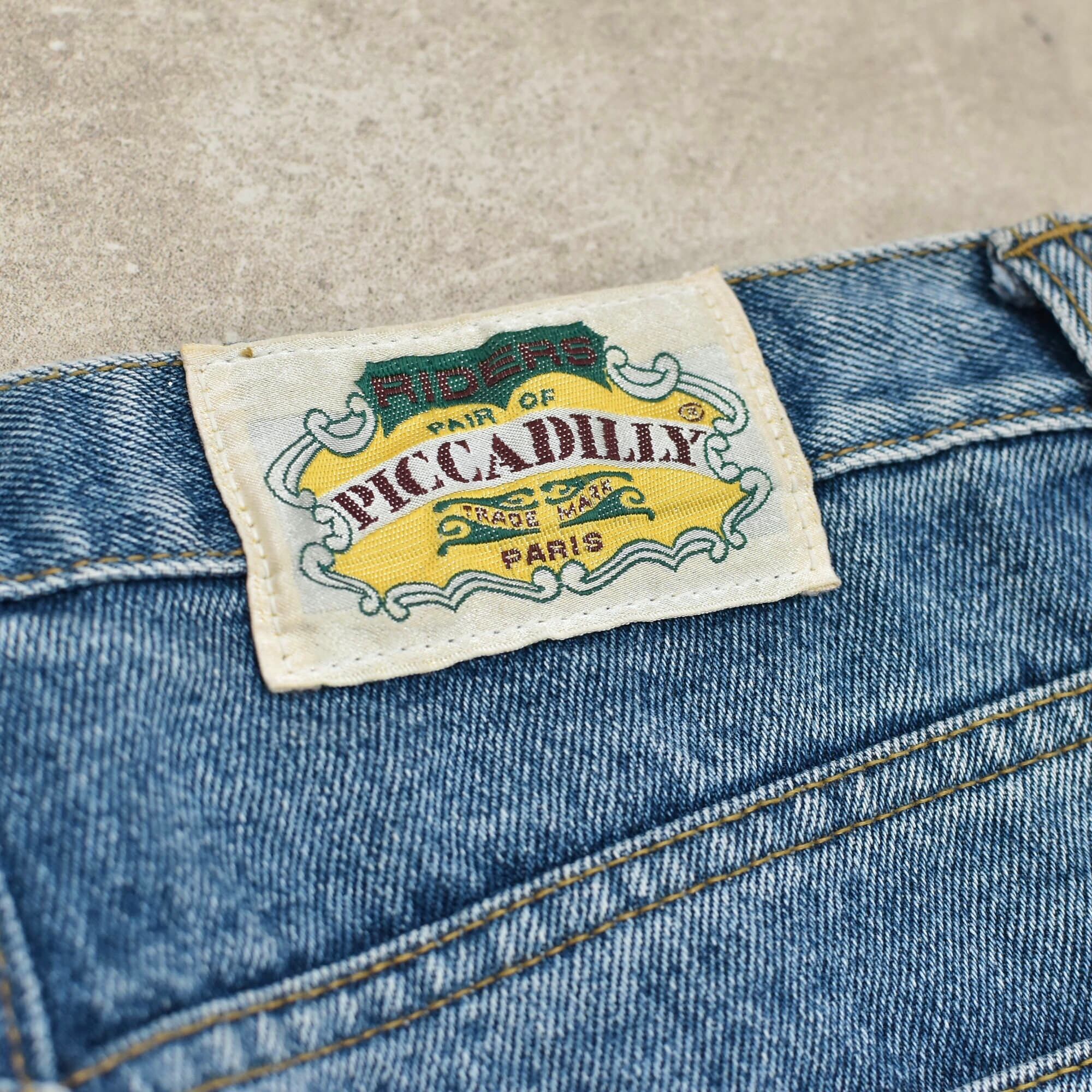 French vtg 80s PICCADILLY denim pants | 古着屋 grin days memory