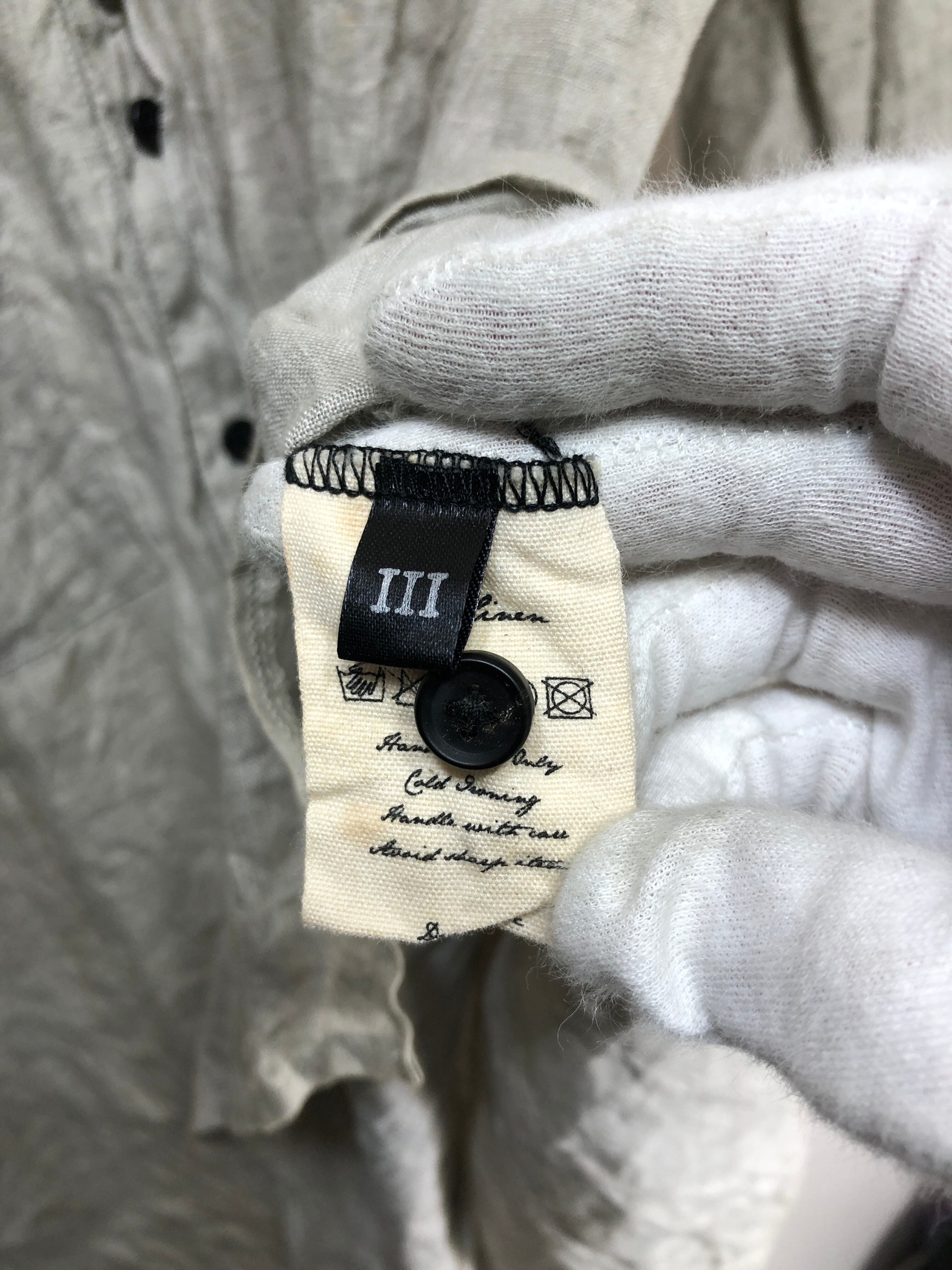 080630○ Aleksandr Manamis 長袖 リネン ボタンダウン シャツ Ⅲ 3