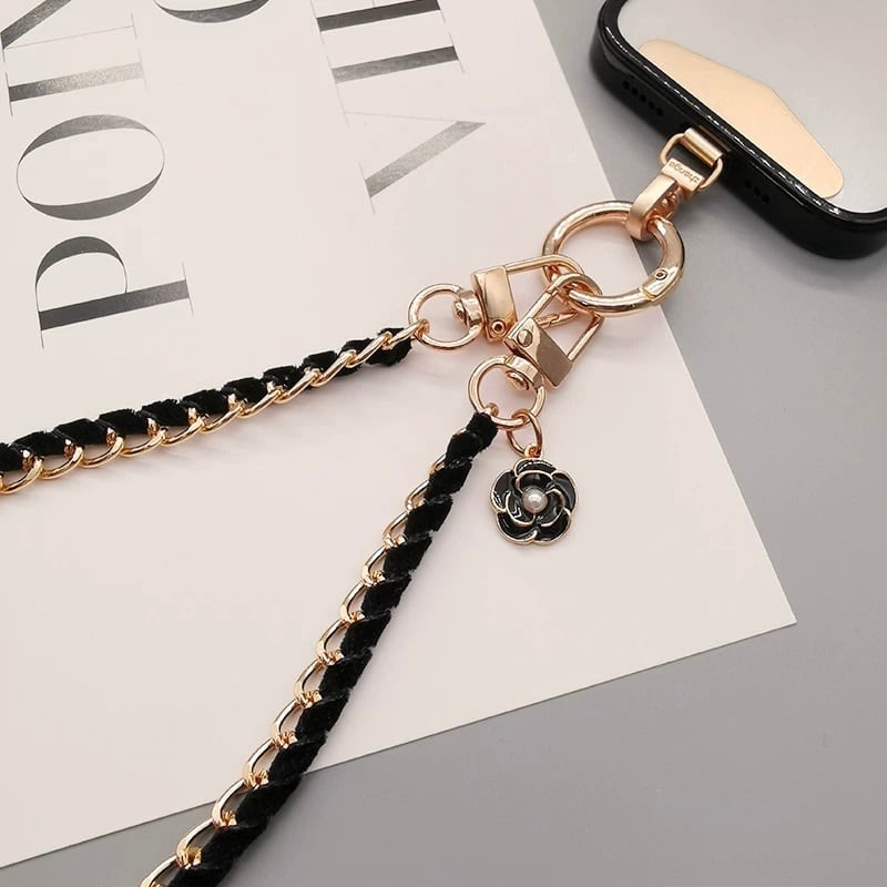 レザーチェーンハンドストラップ（チャーム付き・全5色）：606 | jmavie