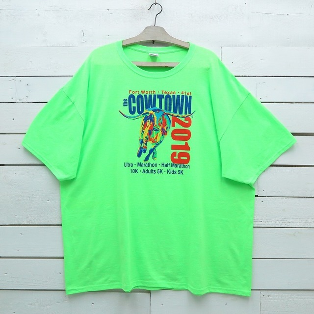 JERZEES ジャージーズ ネオンカラー the COWTOWN 2019 プリントTシャツ メンズ 3XLサイズ