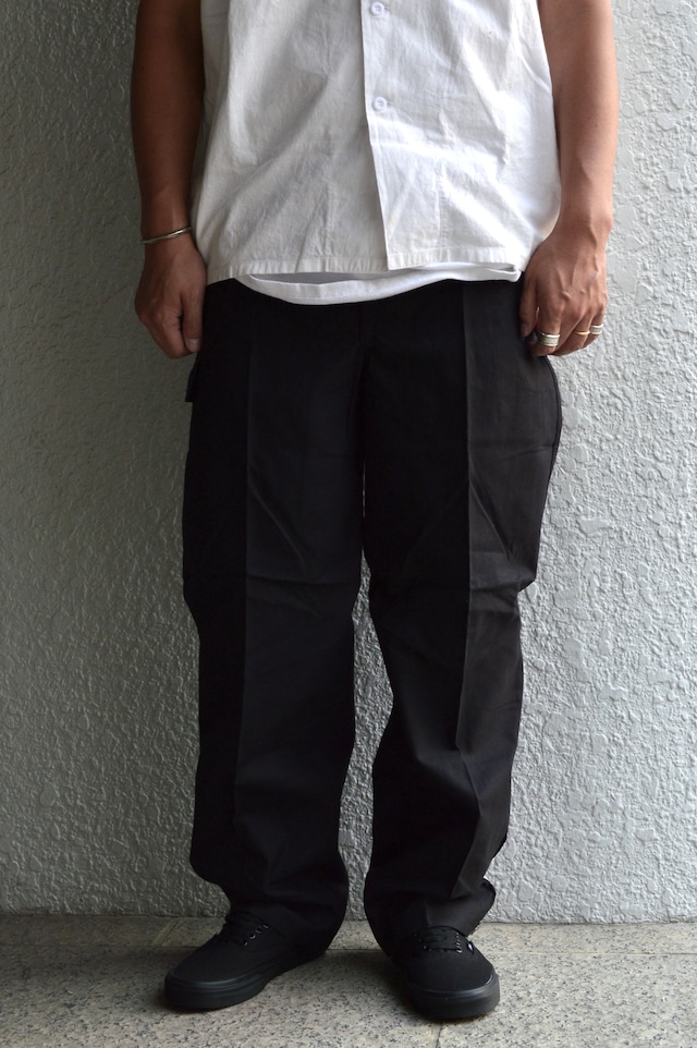 East German Army 80s Custom Dyed Black Dead Stock Fade Black Work Trouser 東ドイツ軍 1980年代 ワークトラウザー