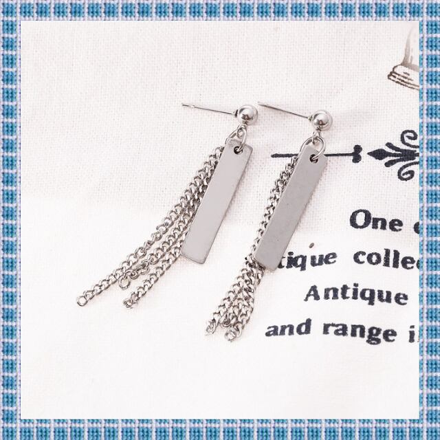 ピアス メンズ レディース 揺れる ピアス BTS 防弾少年団 ステンレス 金属アレルギー対応 スタッドピアス ロングピアス チェーンピアス