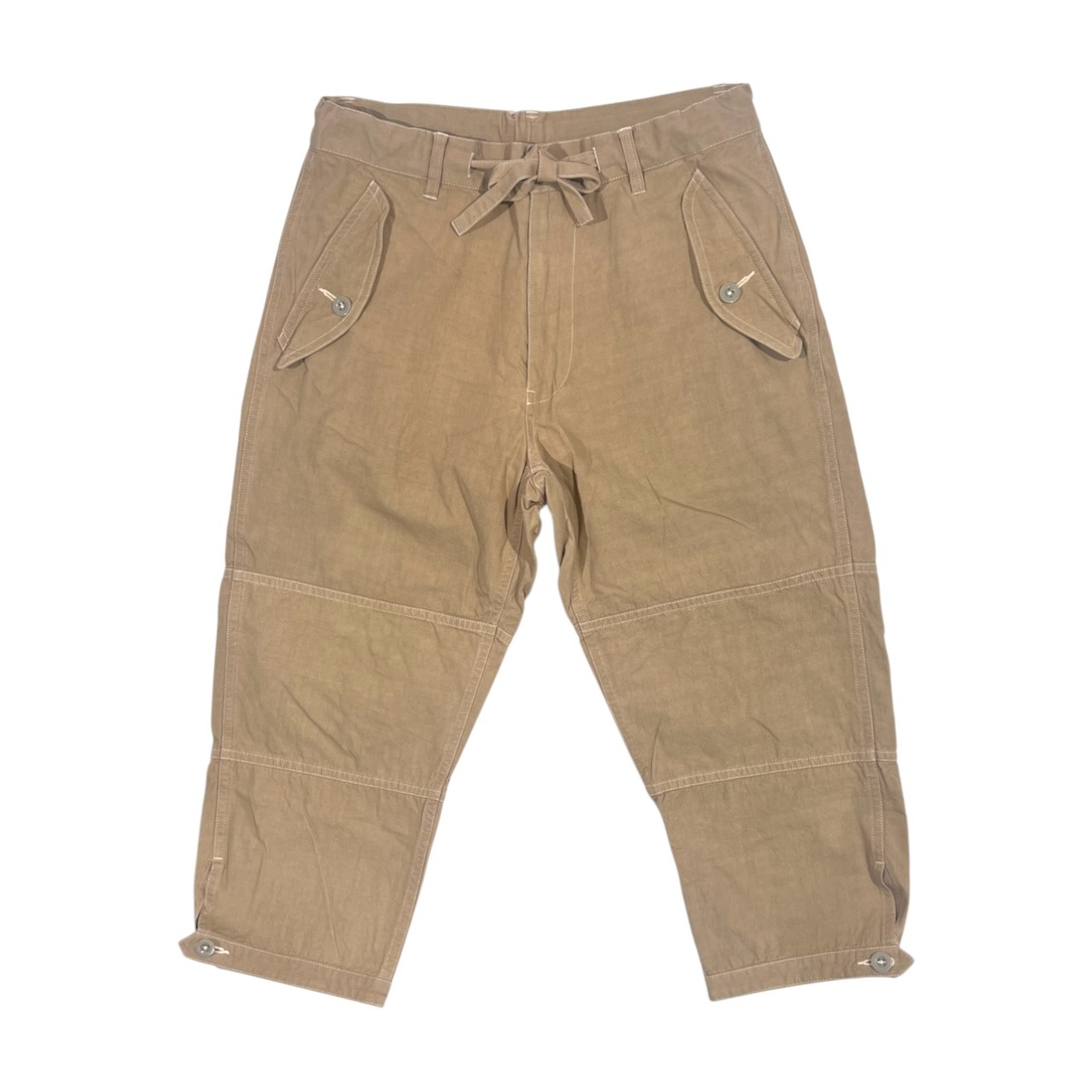 Karl Helmut カールヘルム クロップド コットン ワークパンツ M/ベージュ