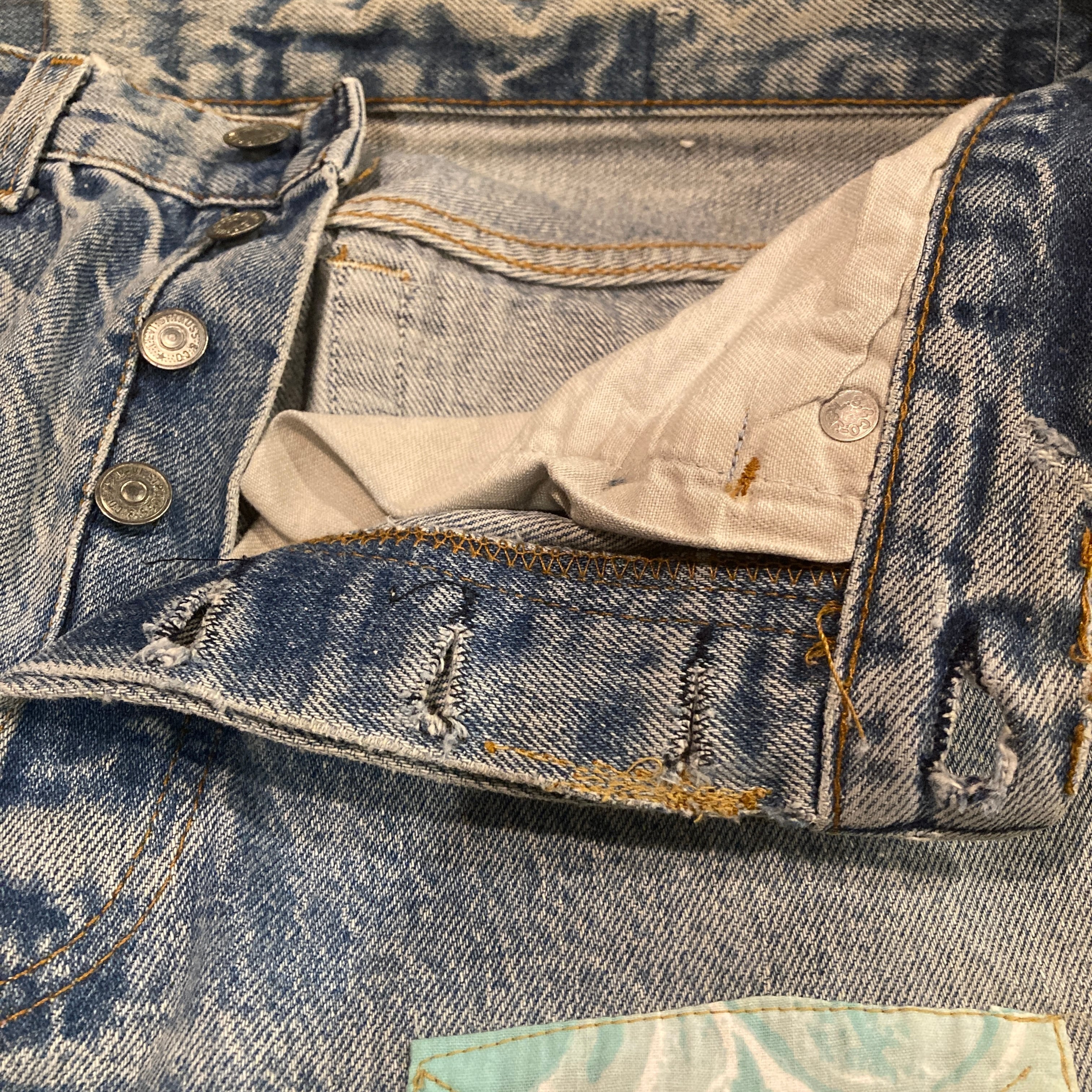 Levi's パッチ ヨーロッパ古着 パッチ ワーク ジーンズ Levi s