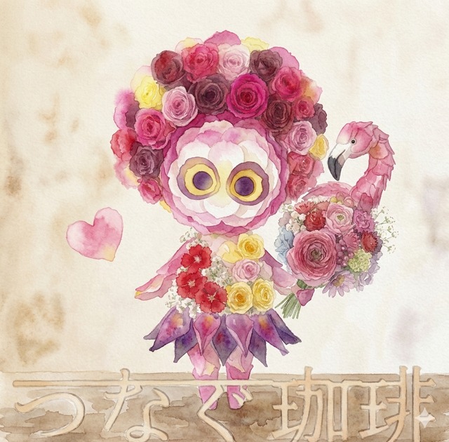 【3月限定】3種飲み比べ豆コース｜春ブレンド「花飾り」＆フラミンゴフラワー