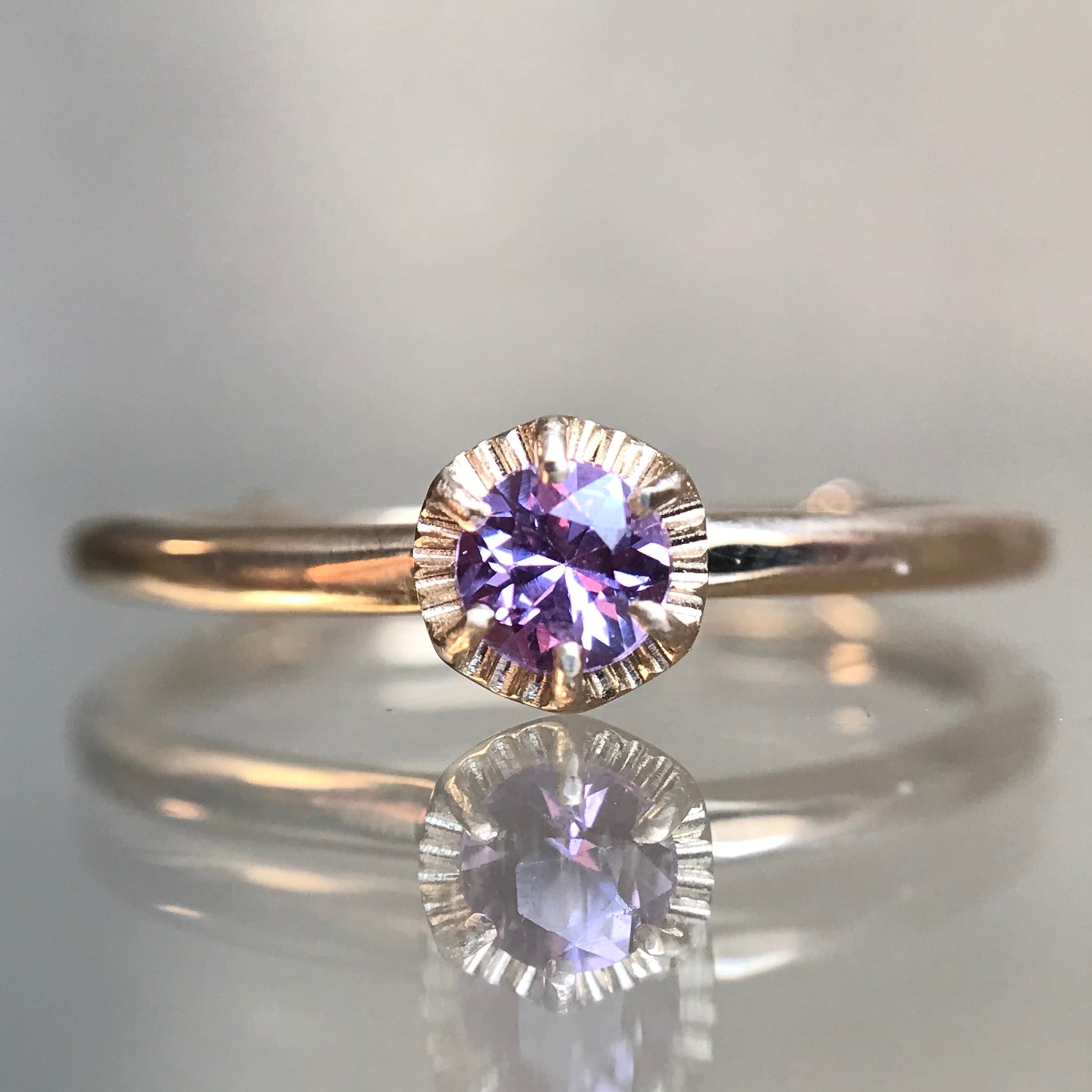 tatsuo nagahata ピンクトルマリン 片耳ピアス K10 SC657 K10