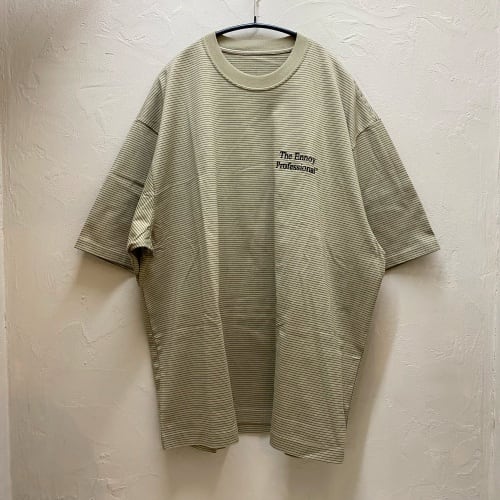 ENNOY エンノイ L/S BORDER T-SHIRTS XL ベージュ