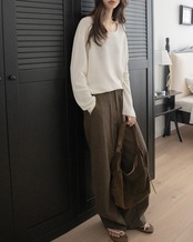 Loose casual knit Sweater　T20057
