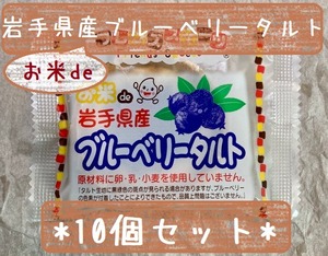 アレルギー対応♪　10個セット『お米de岩手県産ブルーベリータルト』＊冷凍デザート・給食デザート