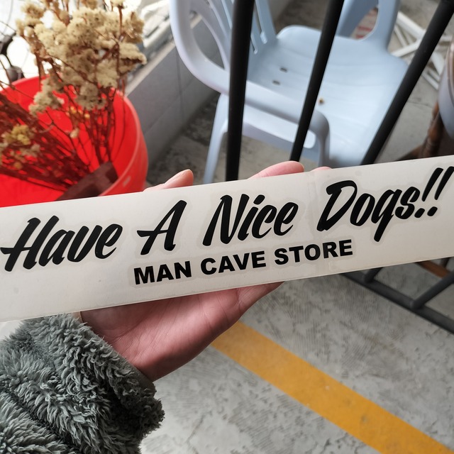 オリジナルカッティングステッカー"Have A Nice Dogs!!"各色　転写　屋外可能