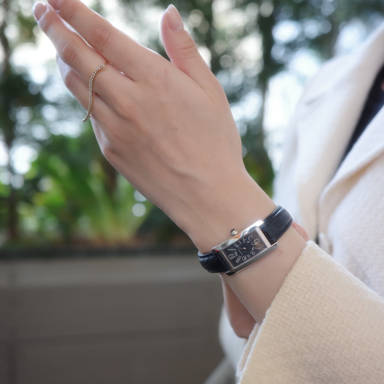 カルティエ アメリカン SM WG グレー文字盤