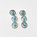 Vintage Old Pawn Southwestern Sterling Turquoise Drop Pirced Earrings