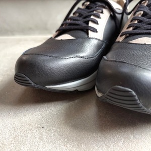 men's HAND MADE leatherスニーカー　Vibram sole　Black