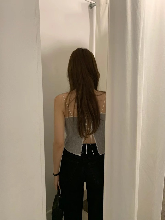 (予約) ounce / Back ribbon sleeveless tee 2color